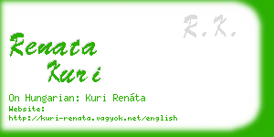 renata kuri business card